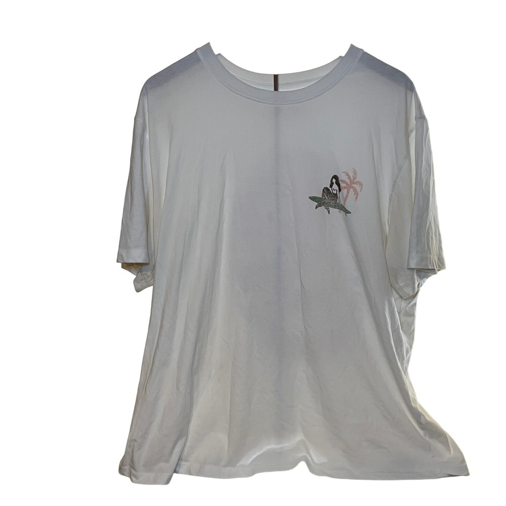 Goodfellow & Co XXL White Mermaid Coast Surf Club Half Moon Bay Graphic Tee
